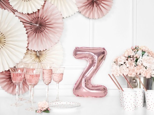 Foliové písmeno Z rose gold 35 cm 