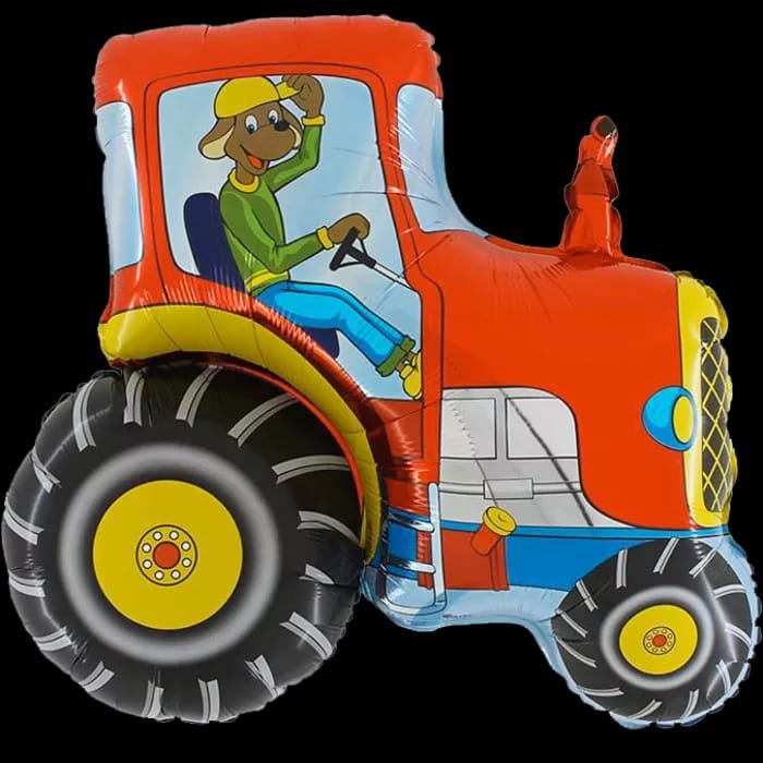 Fóliový kuličkový traktor červený 50-100 cm